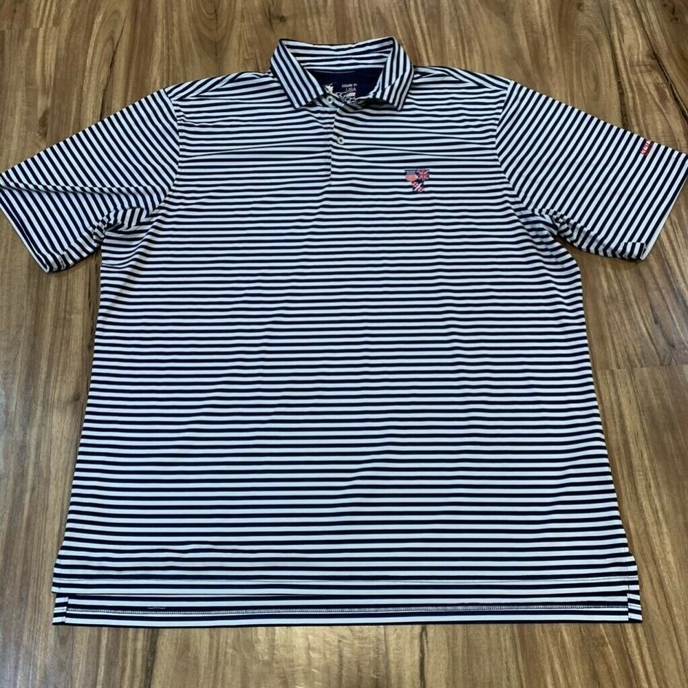 Scioto Cup FG Tech Mens Golf Polo Shirt Blue White